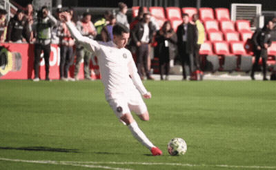 Soccer Player Kicking Ball GIF