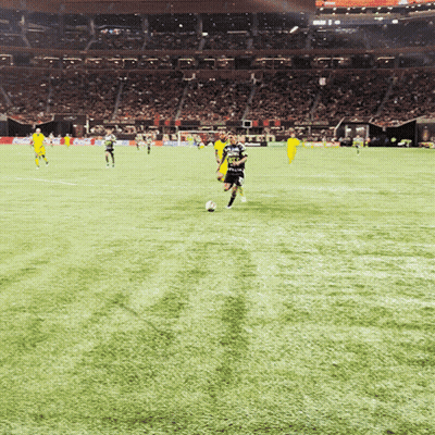 Soccer Player Kicking Ball With LRFi19 Sign GIF