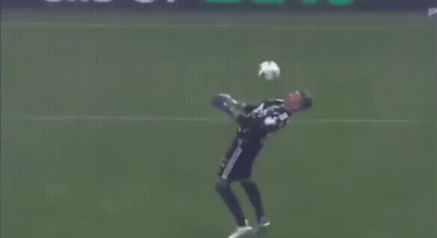 Soccer Player Kicking Ball With Yellow Circle GIF