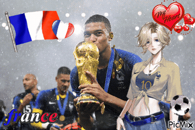 Soccer Player Kissing Trophy France GIF