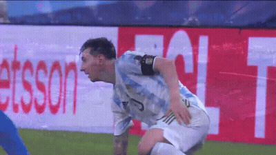 Soccer Player Kneeling In Front Of Esson Sign GIF