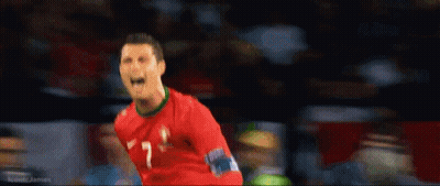 Soccer Player Kneeling With Euro 2012 Banner GIF