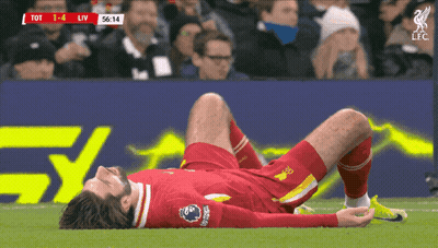Soccer Player Laying On Field At 56:14 GIF