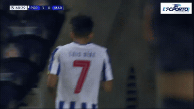 Soccer Player Luis Diaz Number 7 Jersey GIF