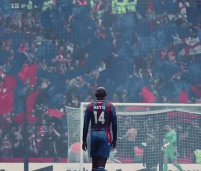 Soccer Player Mateta 14 In Front Of Crowd GIF