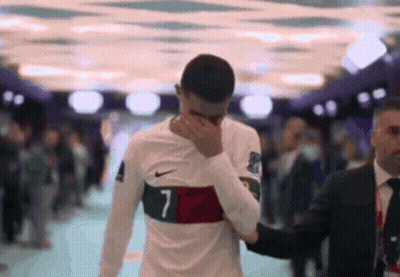 Soccer Player No. 7 Covering Face GIF