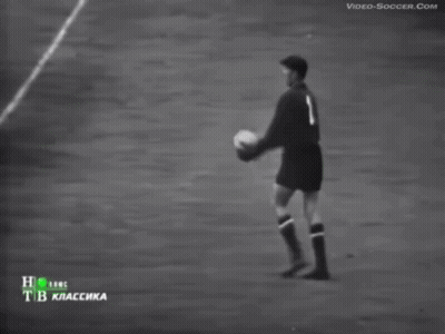 Soccer Player Number 1 Catches Ball GIF