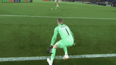 Soccer Player Number 1 Kicking Ball GIF