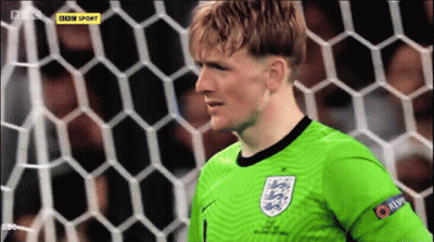 Soccer Player Number 1 Kneeling GIF
