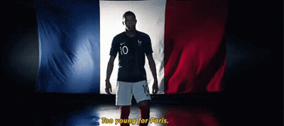 Soccer Player Number 10 French Flag GIF