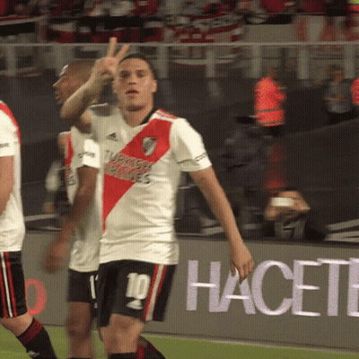 Soccer Player Number 10 Giving Peace Sign GIF