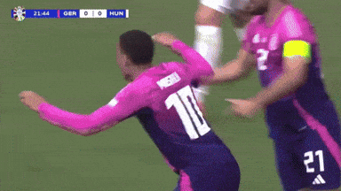 Soccer Player Number 10 Jersey Celebrating Goal GIF