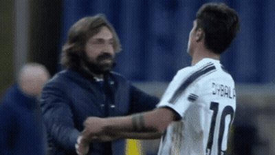 Soccer Player Number 10 Jersey Shakes Hands With Coach GIF