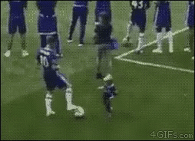 Soccer Player Number 10 Kicking Ball GIF