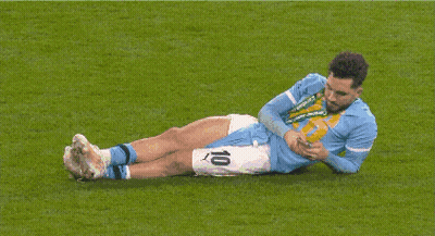 Soccer Player Number 10 Laying On Ground GIF