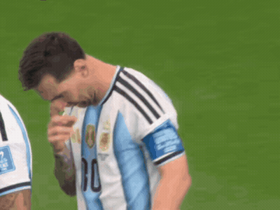 Soccer Player Number 10 Looking Down GIF
