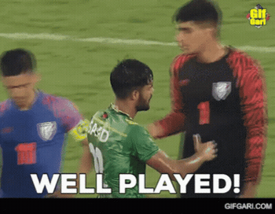Soccer Player Number 11 Shaking Hands With Another Player GIF