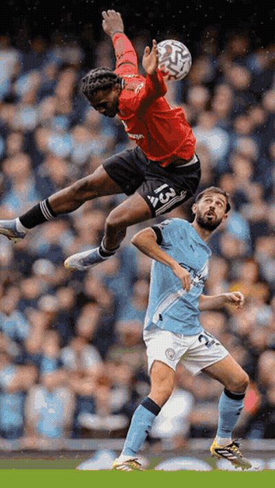 Soccer Player Number 13 Jumping To Catch Ball GIF