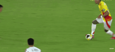 Soccer Player Number 14 Dribbling Ball GIF