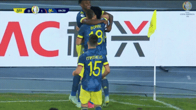 Soccer Player Number 15 Hugging Teammates GIF