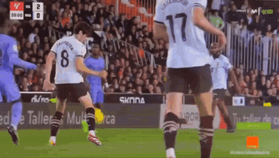 Soccer Player Number 17 Kicking Ball GIF