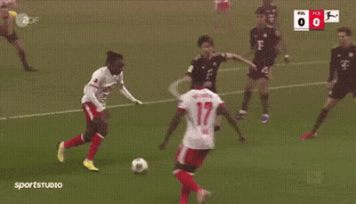Soccer Player Number 17 Kicking Ball GIF