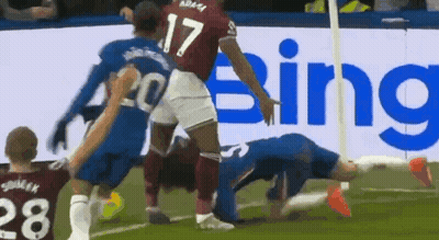Soccer Player Number 17 Lying On Ground GIF