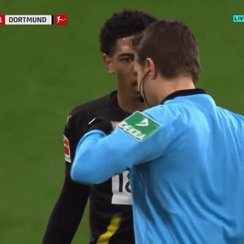 Soccer Player Number 18 Talking To Referee GIF