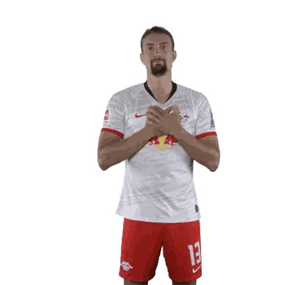 Soccer Player Number 19 Making Heart Sticker