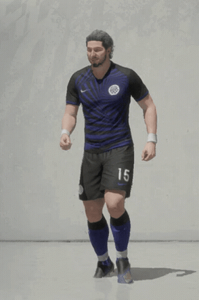 Soccer Player Number 19 Standing GIF