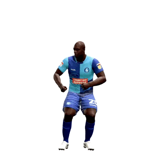 Soccer Player Number 20 Arms Raised Sticker