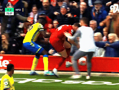 Soccer Player Number 20 Being Tackled GIF