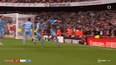 Soccer Player Number 20 Running Towards Goal GIF