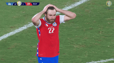 Soccer Player Number 22 Holding Head GIF