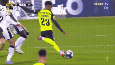 Soccer Player Number 23 Kicking Ball GIF