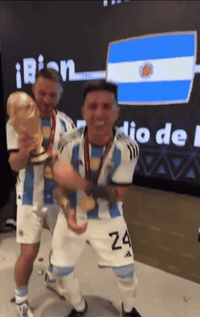 Soccer Player Number 24 Holding Trophy GIF