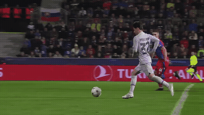 Soccer Player Number 34 Kicking Ball GIF
