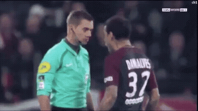 Soccer Player Number 37 Talking To Referee GIF