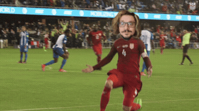 Soccer Player Number 4 Kicking Ball GIF