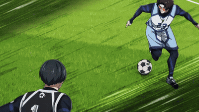 Soccer Player Number 4 Kicking Ball GIF