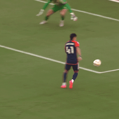 Soccer Player Number 41 Kicking Ball GIF