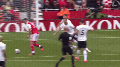 Soccer Player Number 5 Kicking Ball GIF