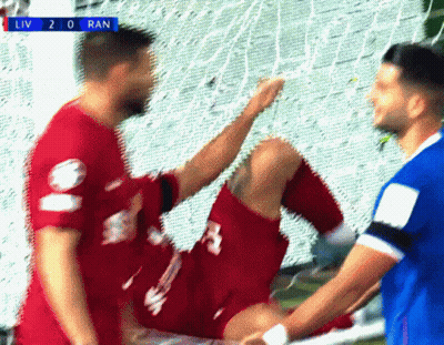 Soccer Player Number 5 Laying On Ground GIF
