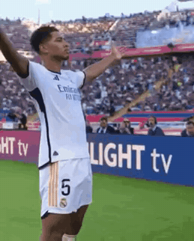 Soccer Player Number 5 Standing On Field GIF