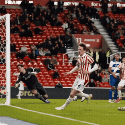 Soccer Player Number 6 Running To Goal GIF