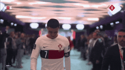 Soccer Player Number 7 Covering Face GIF