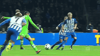 Soccer Player Number 7 Kicking Ball GIF