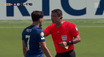 Soccer Player Number 7 Talking To Another Player GIF