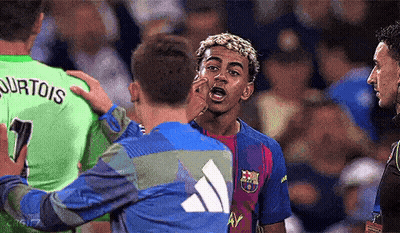 Soccer Player Number 7 Talking To Another Player GIF