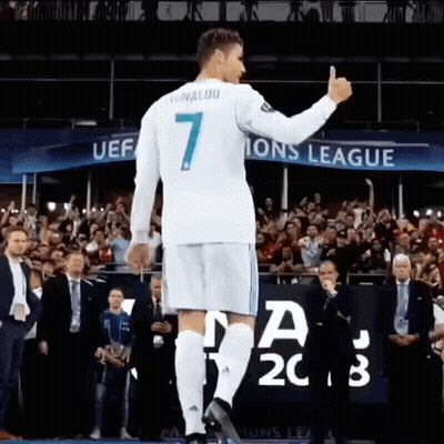 Soccer Player Number 7 Thumbs Up GIF